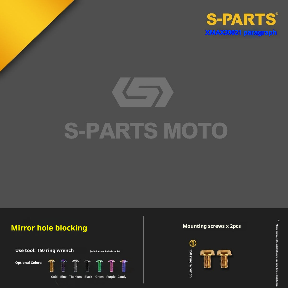 SPARTS Titanium Bolt Kit for 2021 Yamaha XMAX 300 Motorcycle Upgrade