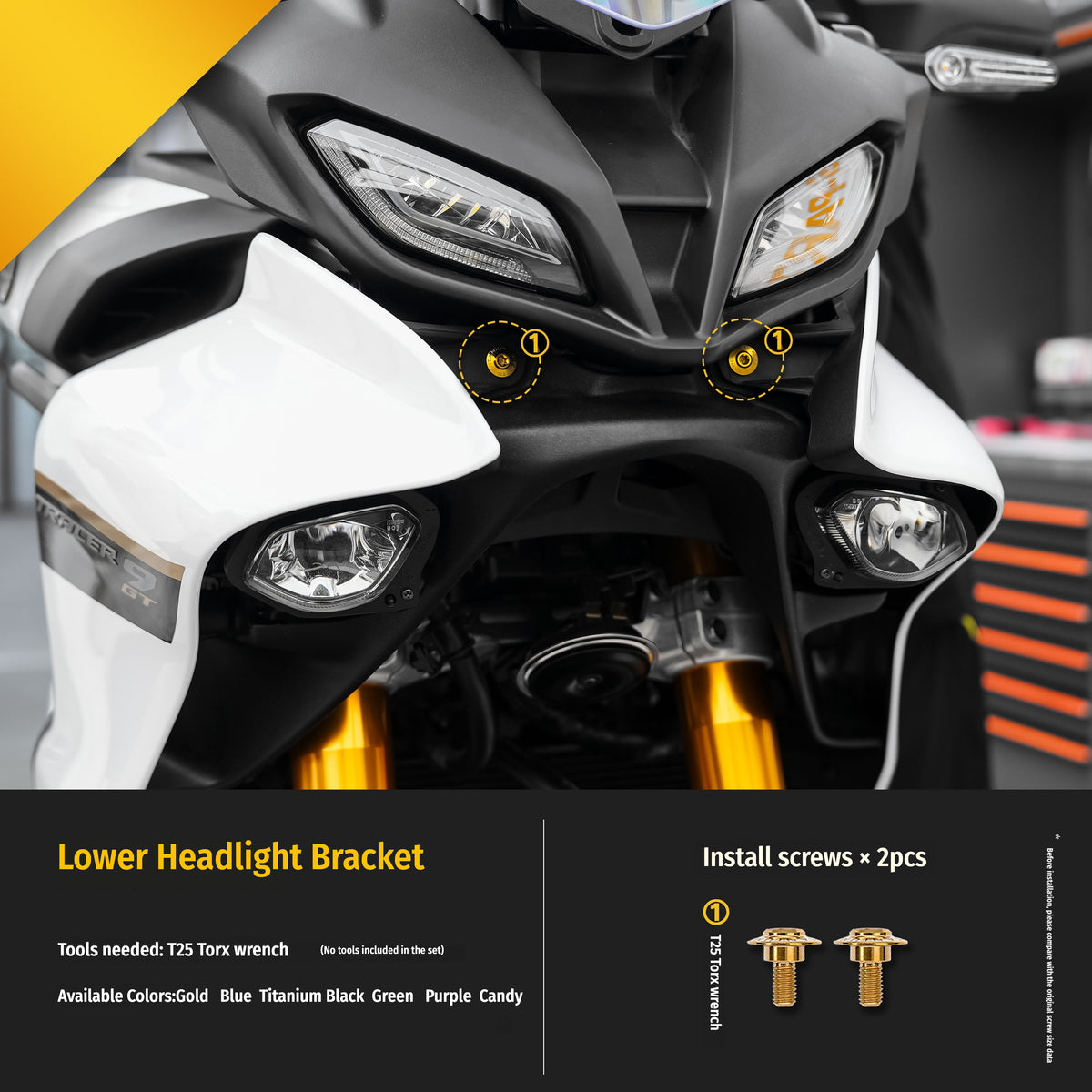 SPARTS Titanium Bolt Kit for Yamaha Tracer 9GT 2023-Front / Cockpit System