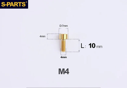 SPARTS Titanium Socket Head Bolts M4x6–25mm for Motorcycles