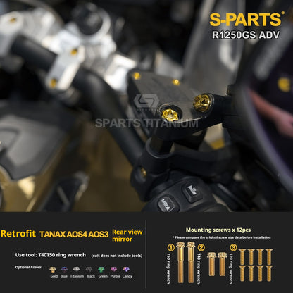 SPARTS Titanium Bolt Kit for BMW R 1250GS ADV – CNC Titanium Upgrade Kit