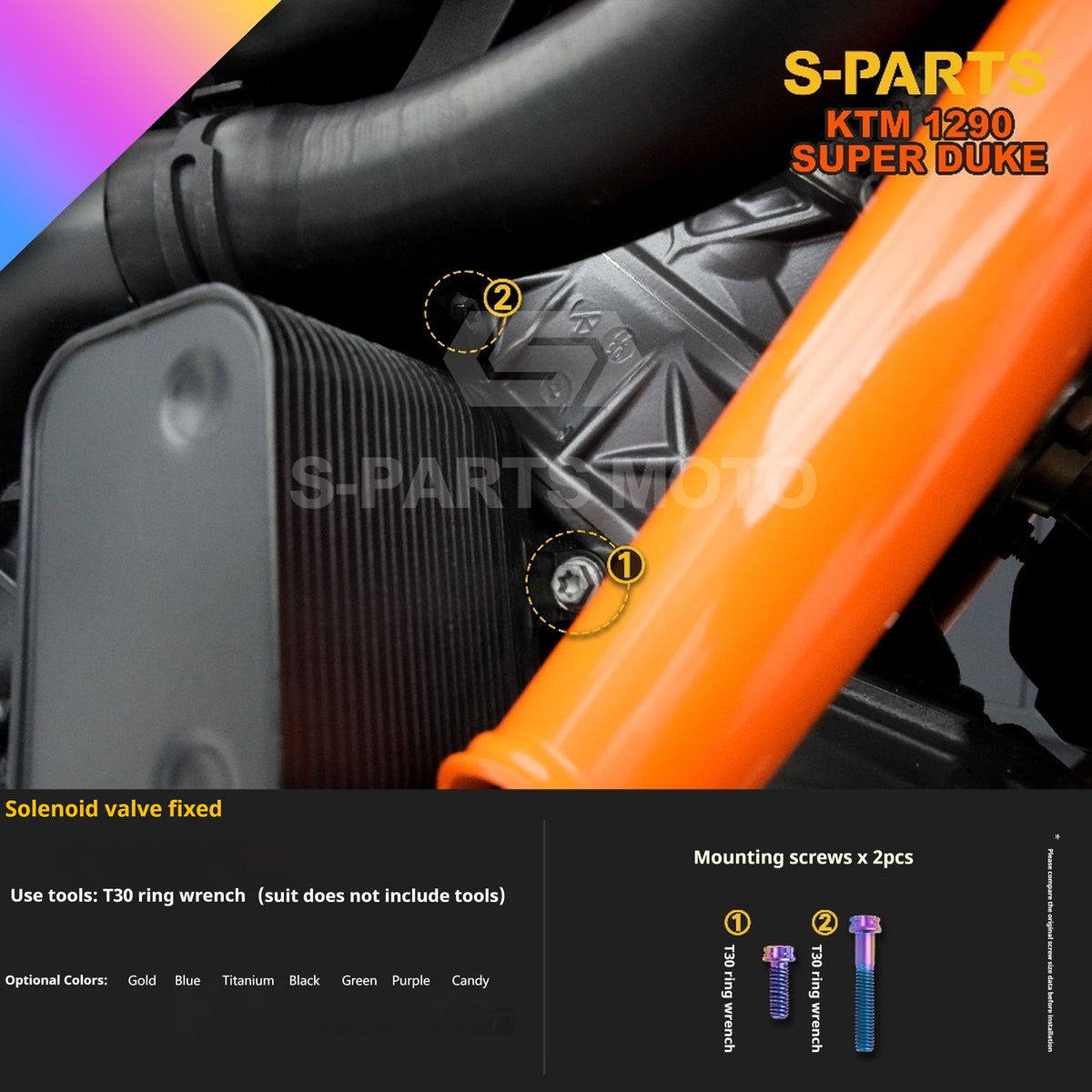 SPARTS Titanium Alloy Fasteners Compatible with KTM Super Duke 1290