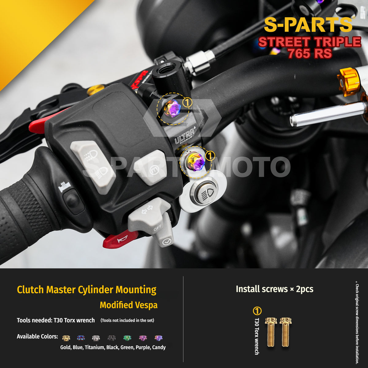 SPARTS Titanium Bolts for Triumph Street Triple 765 RS – Body & Controls Upgrade Fasteners