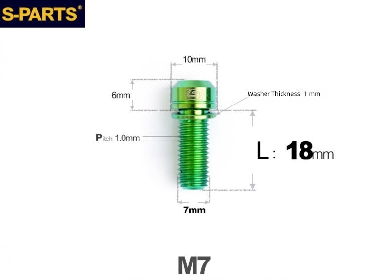 SPARTS A2 Series M7x18mm Titanium Bolt