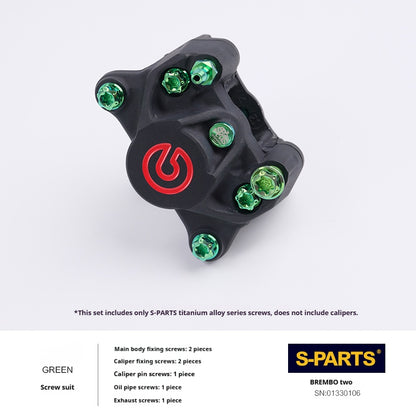 SPARTS Titanium Bolt Kit for Brembo Basic 2-Piston & 4-Piston Calipers| Motorcycle Brake System Upgrade