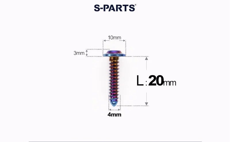 SPARTS M4 Titanium Self-Tapping Screws for Motorcycles