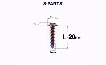 SPARTS M4 Titanium Self-Tapping Screws for Motorcycles