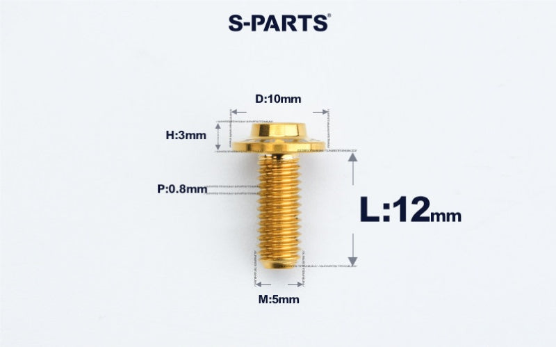 SPARTS A3 M5×L6-50 D10 Titanium Button Head Bolt for Motorcycle & Bicycle Lightweight Custom Fasteners