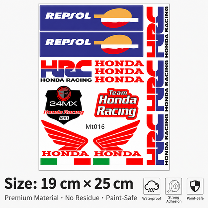 Honda HRC CBR SHOWA Motorcycle Decals Waterproof Body & Helmet Stickers