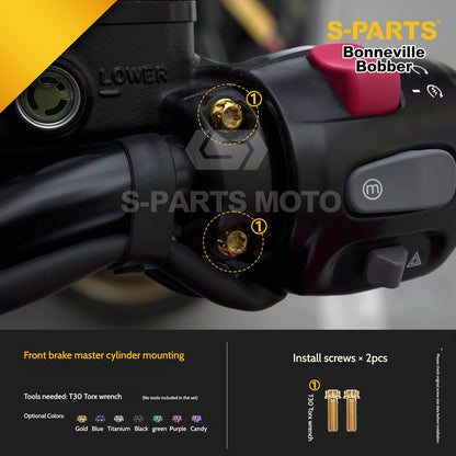 SPARTS Titanium Set Screws for Triumph Bonneville Bobber Motorcycle
