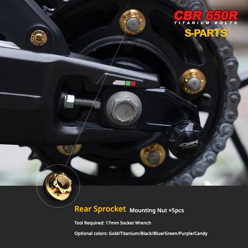 S-PARTS TC4 Titanium Bolt Kit for Honda CBR650R / CB650R