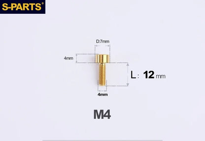 SPARTS Titanium Socket Head Bolts M4x6–25mm for Motorcycles