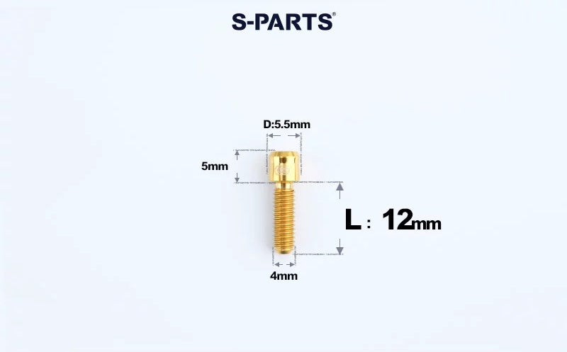 SPARTS M4×10/12mm D5.5 Titanium Small Head Socket Cap Bolts