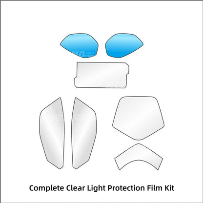 KTM DUKE 390 (2024–2026) Nano Crystal TPU Dashboard Screen Protector Self-Healing Headlight & Taillight Protection Film Motorcycle Accessories