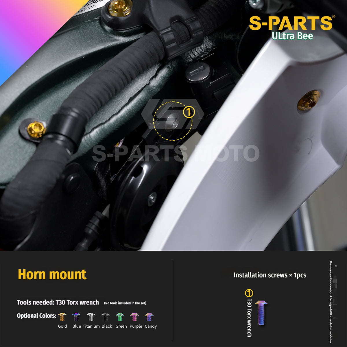SPARTS Titanium Bolt Kit for Ultra Bee | Full Motorcycle Upgrade Set
