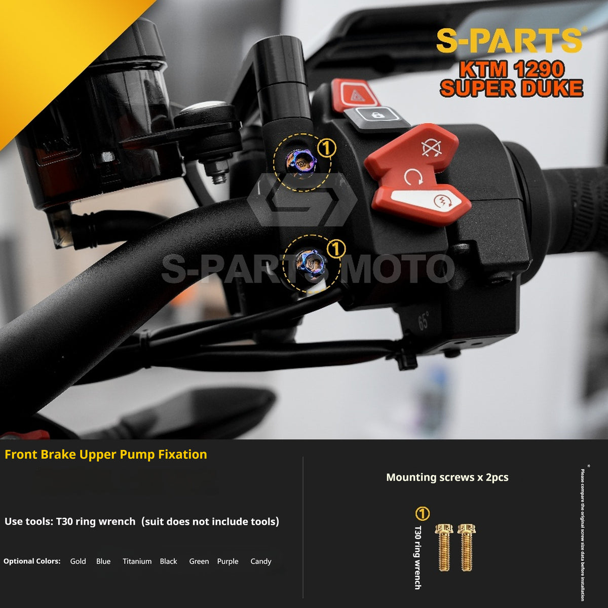 SPARTS Titanium Alloy Fasteners Compatible with KTM Super Duke 1290