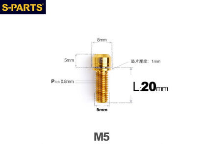 SPARTS M5 L10-50mm Titanium Alloy Screws