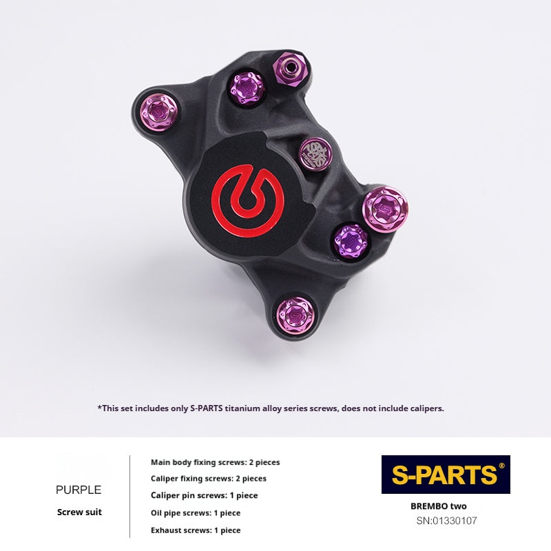 SPARTS Titanium Bolt Kit for Brembo Basic 2-Piston & 4-Piston Calipers| Motorcycle Brake System Upgrade