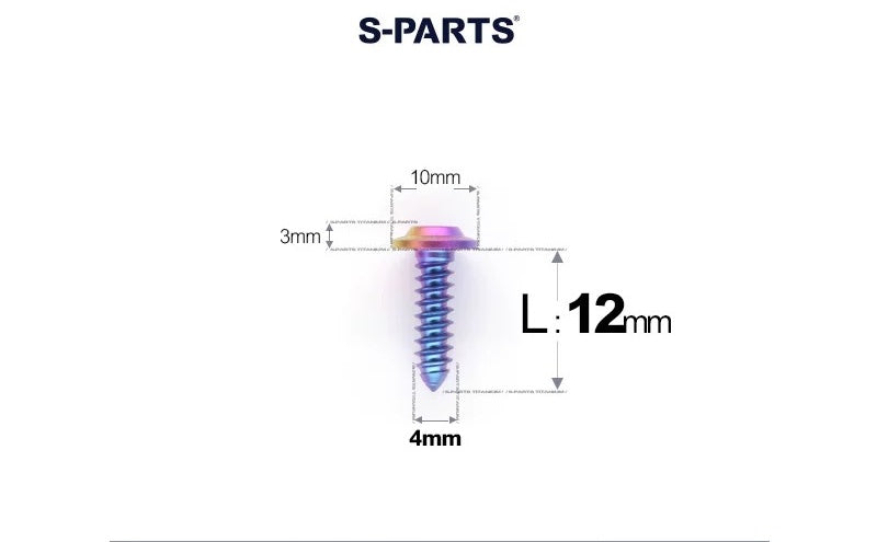 SPARTS M4 Titanium Self-Tapping Screws for Motorcycles