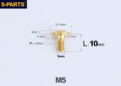 SPARTS M5 Titanium Button Head Shoulder Bolt