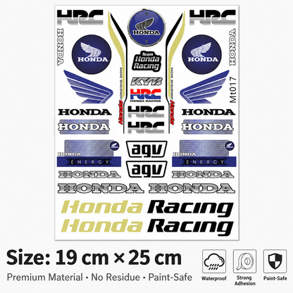 Honda HRC CBR SHOWA Motorcycle Decals Waterproof Body & Helmet Stickers