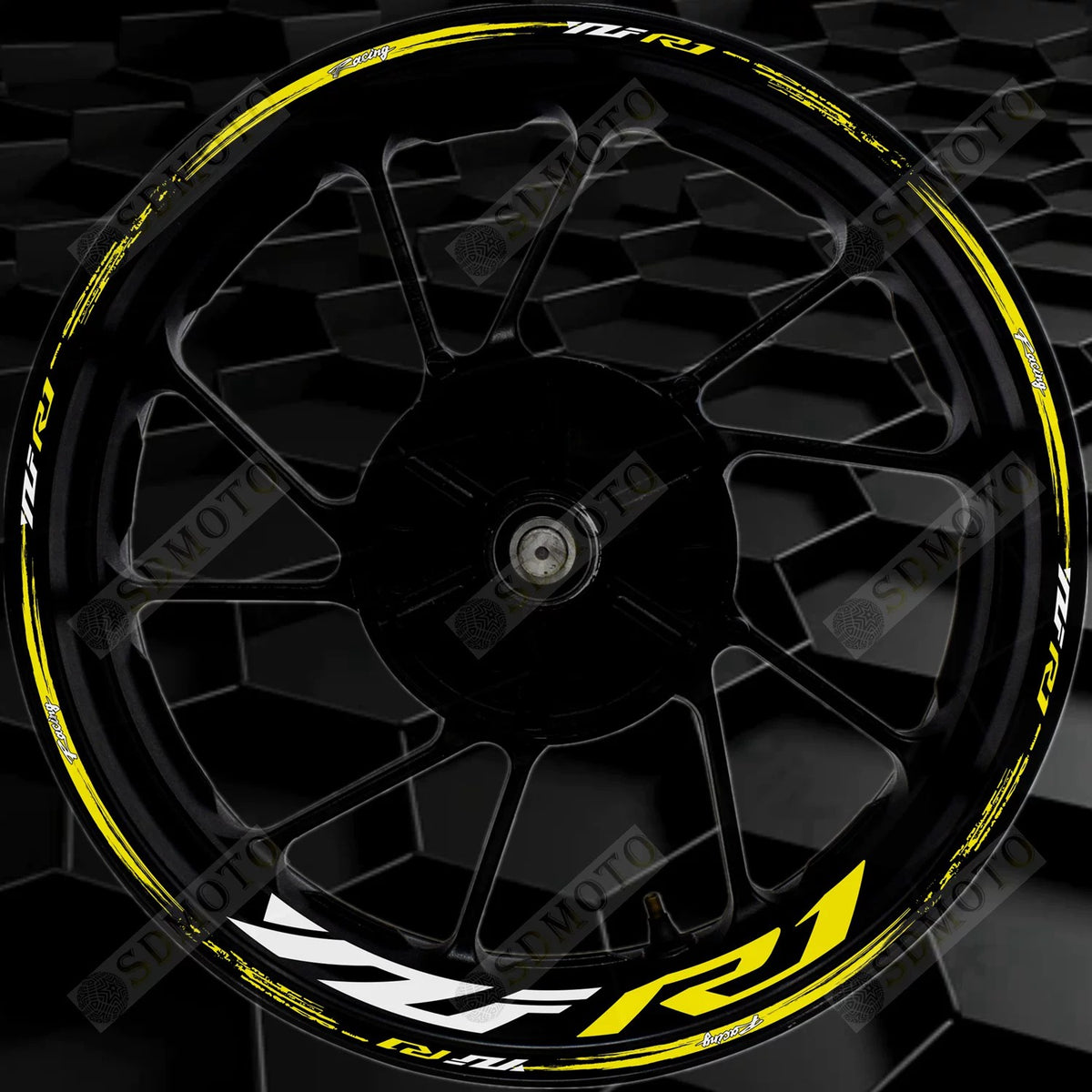 Yamaha YZF-R1 Reflective Wheel Rim Decals Waterproof Motorcycle Rim Stickers