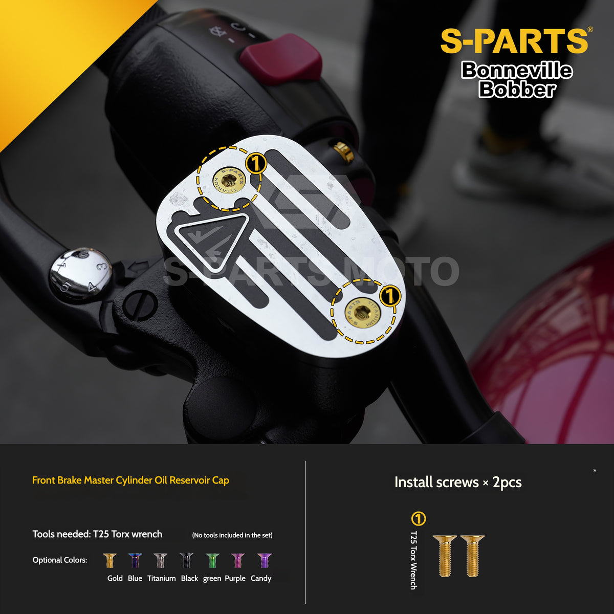 SPARTS Titanium Set Screws for Triumph Bonneville Bobber Motorcycle