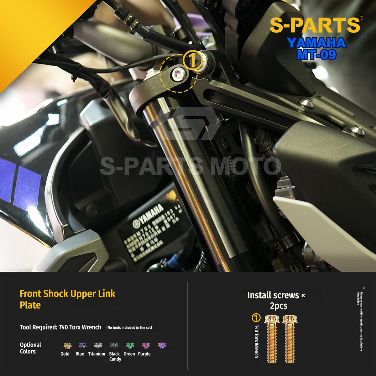 SPARTS Titanium Bolt Kit | TC4 Grade for  Yamaha MT-09 Motorcycle Fasteners