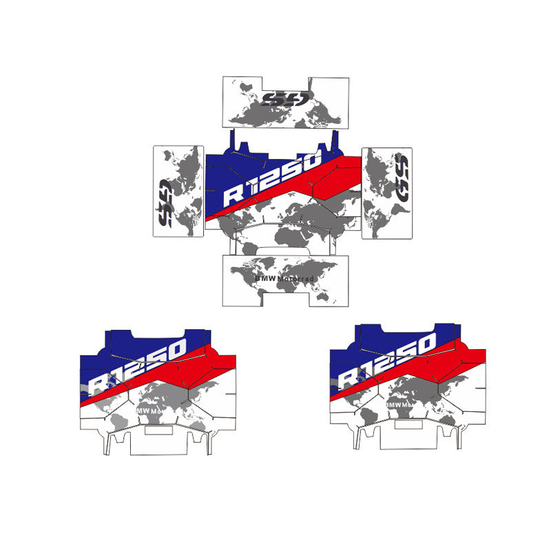 BMW R1250GS F750GS F850GS ADV OEM Vario Case Protection Decals Waterproof Anti-Scratch Pannier Sticker Kit