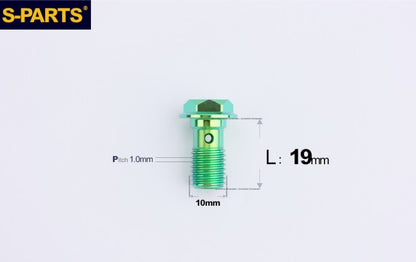 SPARTS M10 Single-Hole Banjo Bolt Hex Head – TC4 Titanium Brake Line Bolt for Motorcycle Calipers