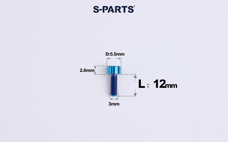 SPARTS M3 L6-20 Classic Button Head Blue Titanium Bolt
