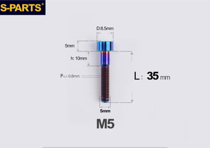 SPARTS M5 Titanium Socket Head Cap Bolts
