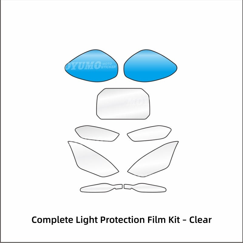 BMW S1000RR TPU Dashboard Screen Protector Headlight & Taillight Protection Film Nano Crystal Self-Healing Clear Film Motorcycle Accessories