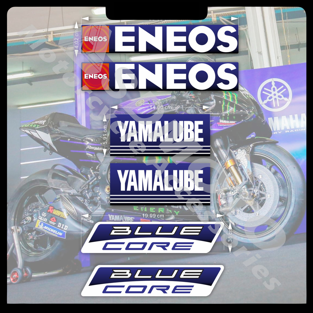 MotoGP Race Style Decal Kit for Yamaha R1 R25 R3 R6 (2019-2021) | Waterproof Reflective PVC Stickers