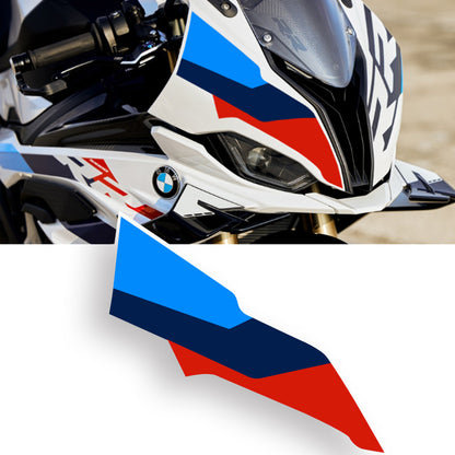 BMW S1000RR Front Fairing Sticker 2023 Style Motorcycle Nose Decal PVC Glossy Vinyl Fairing Wrap Decoration