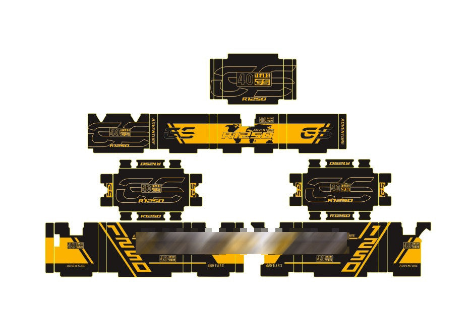 BMW F750GS / F850GS / R1250GS ADV OEM Aluminum Pannier Sticker Kit