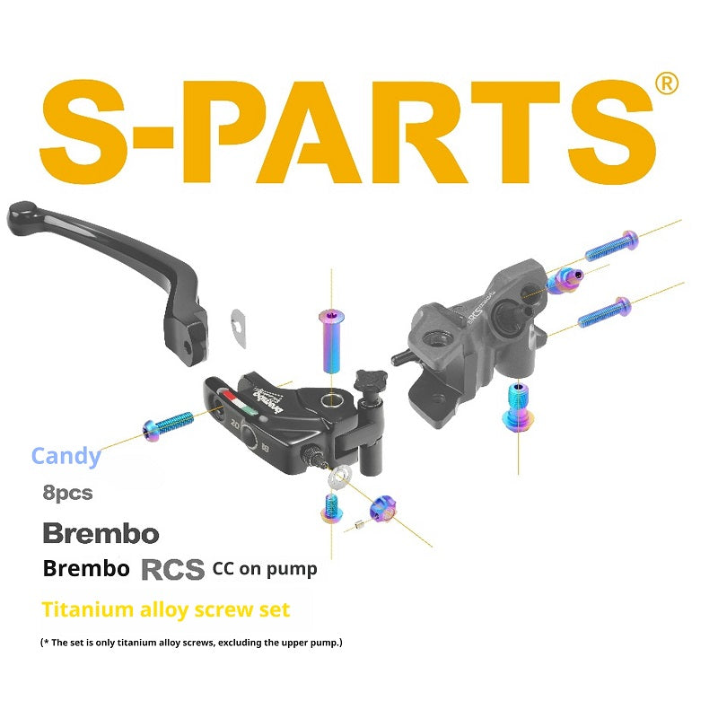SPARTS TC4 Titanium Bolt Kit for Brembo RCS CC Master Cylinder | Motorcycle Brake Master Cylinder Fasteners