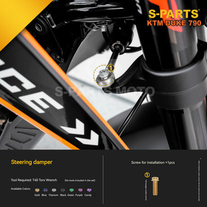 S-parts Titanium Front & Rear Brake / Suspension Bolt Kit for KTM DUKE 790