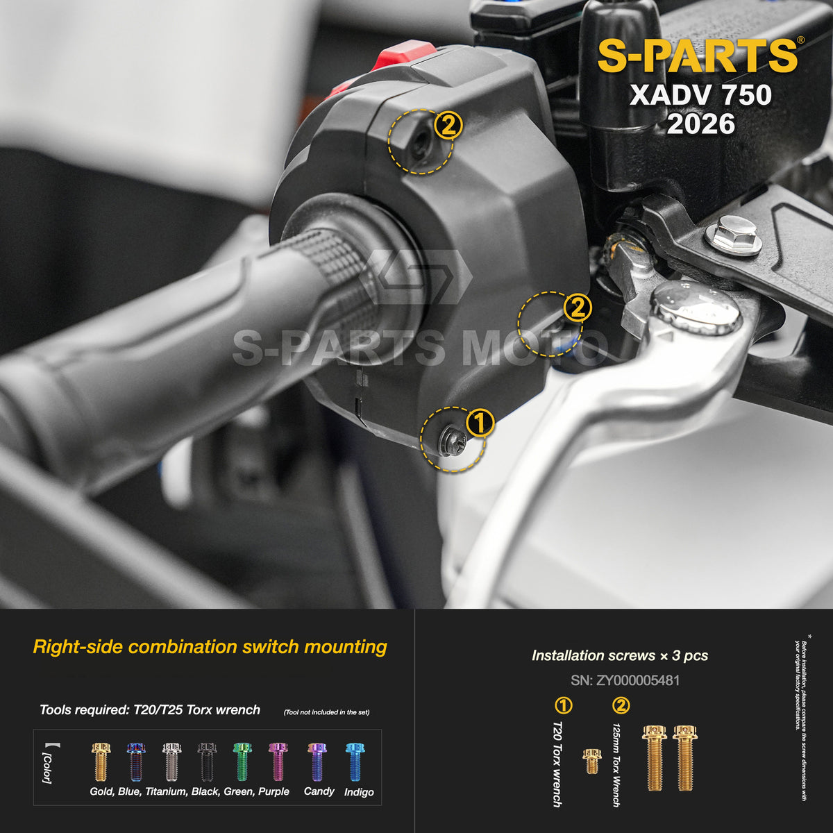 SPARTS Titanium Bolt Kit for Honda X-ADV 750 2026 Bodywork Fasteners