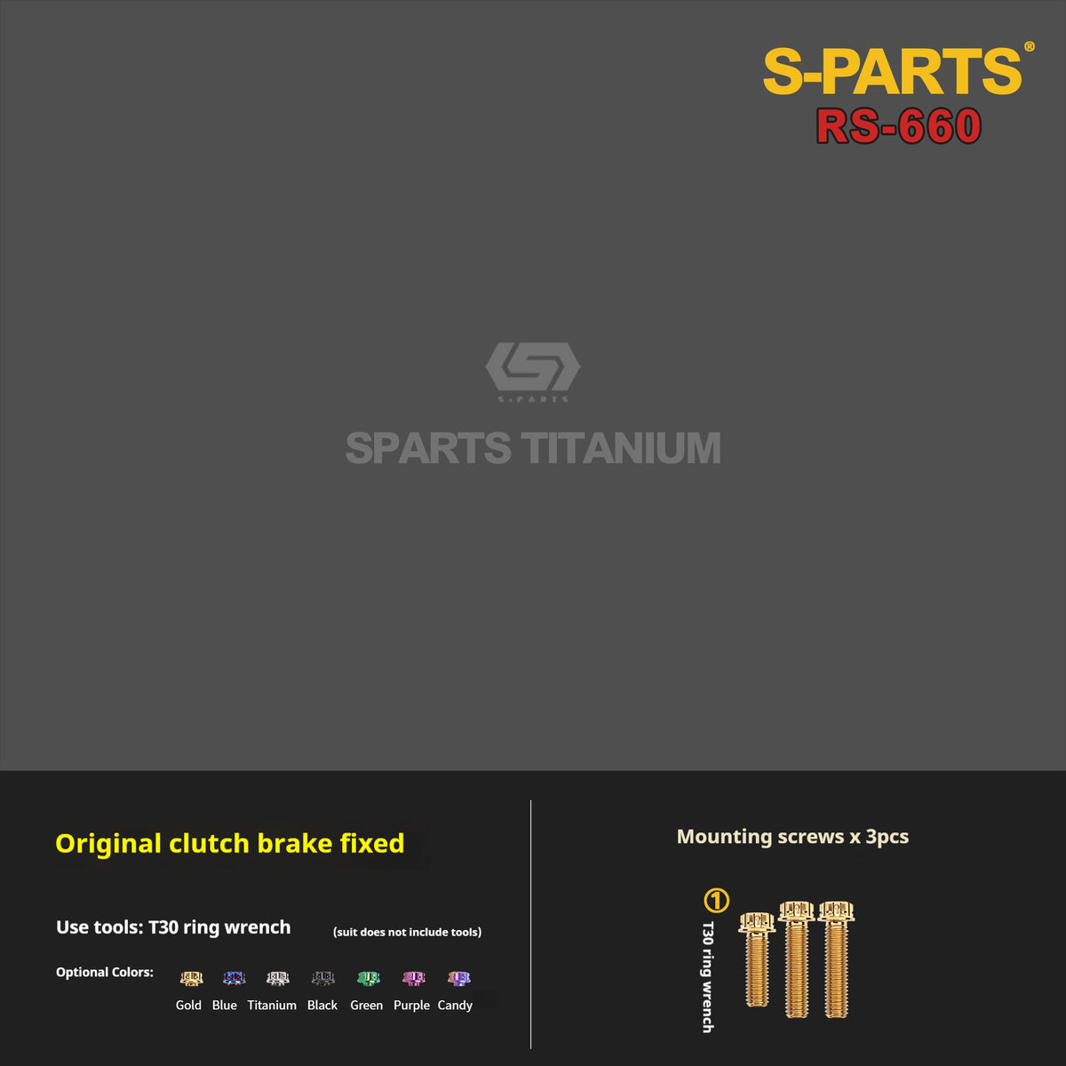 S-PARTS Titanium Complete Bolts Hardware Kit for Aprilia RS660 (2021+)