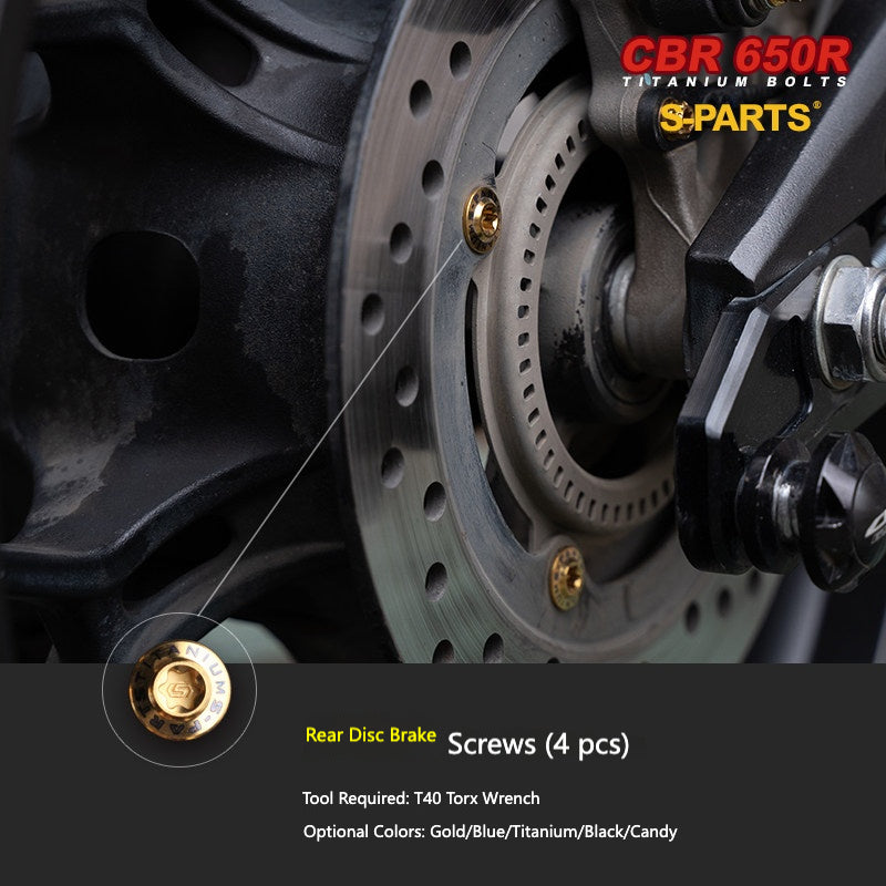 S-parts Titanium Safety, Braking & Handling Bolts Kit for Honda CBR650R