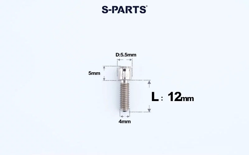 SPARTS M4×10/12mm D5.5 Titanium Small Head Socket Cap Bolts