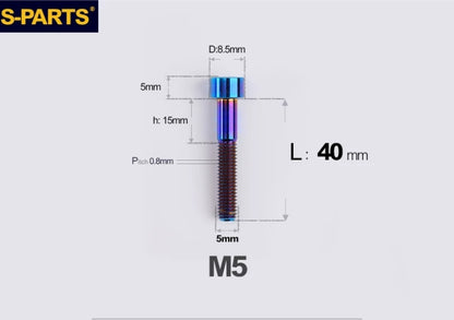 SPARTS M5 Titanium Socket Head Cap Bolts