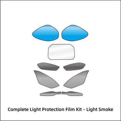 BMW S1000RR TPU Dashboard Screen Protector Headlight & Taillight Protection Film Nano Crystal Self-Healing Clear Film Motorcycle Accessories