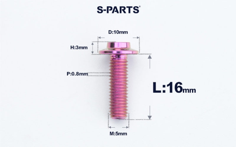 SPARTS A3 M5×L6-50 D10 Titanium Button Head Bolt for Motorcycle & Bicycle Lightweight Custom Fasteners