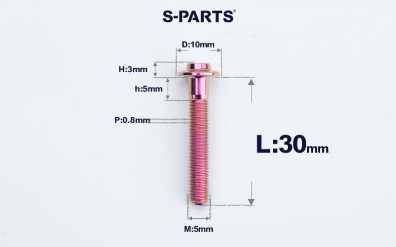SPARTS A3 M5×L6-50 D10 Titanium Button Head Bolt for Motorcycle & Bicycle Lightweight Custom Fasteners