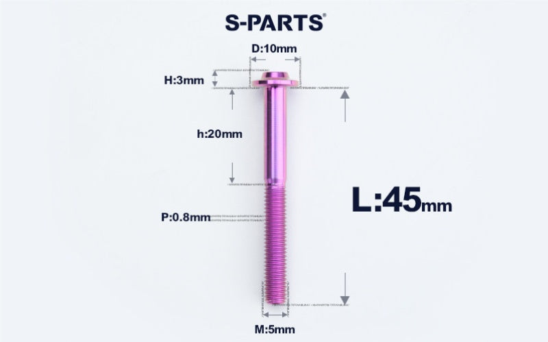 SPARTS A3 M5×L6-50 D10 Titanium Button Head Bolt for Motorcycle & Bicycle Lightweight Custom Fasteners