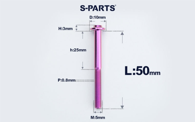 SPARTS A3 M5×L6-50 D10 Titanium Button Head Bolt for Motorcycle & Bicycle Lightweight Custom Fasteners