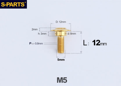 SPARTS M5 Titanium Button Head Shoulder Bolt