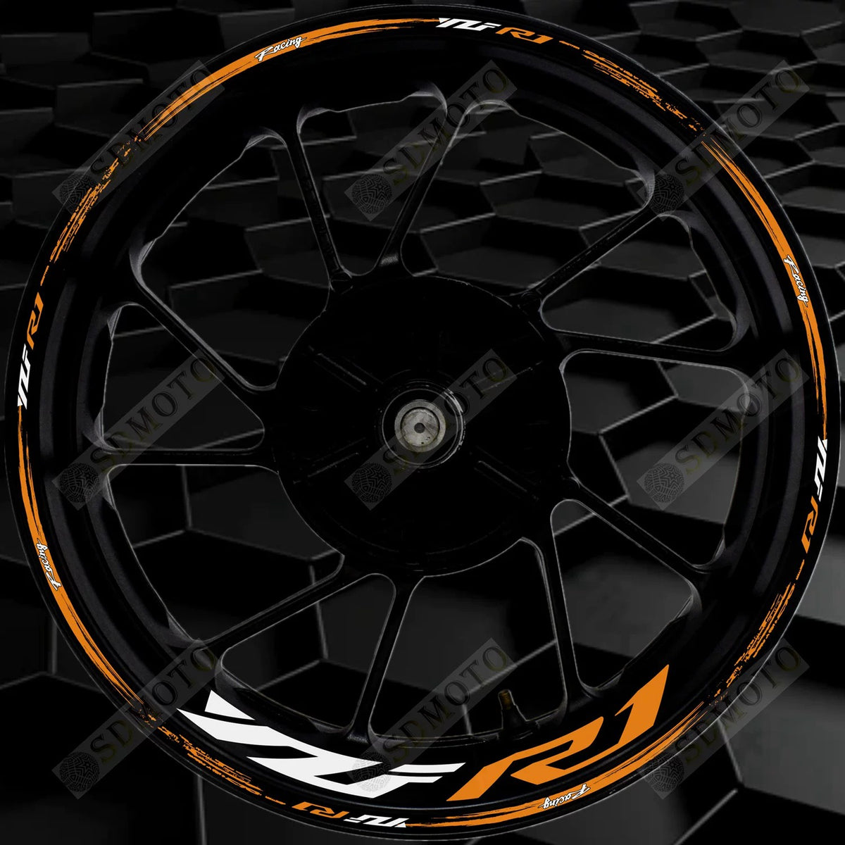 Yamaha YZF-R1 Reflective Wheel Rim Decals Waterproof Motorcycle Rim Stickers