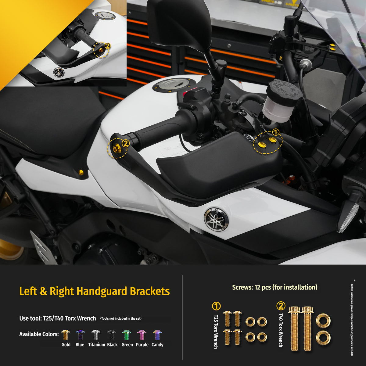SPARTS Titanium Bolt Kit for Yamaha Tracer 9GT 2023-Front / Cockpit System